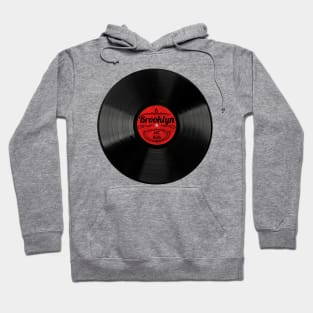 Brookyln Gift Retro Musical Art Vintage Vinyl Record Design Hoodie